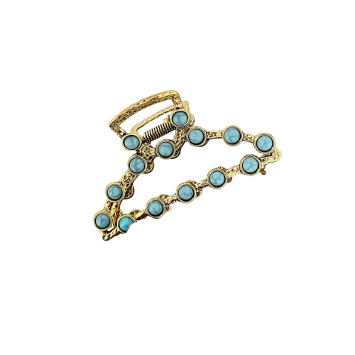 Artistic Retro Turquoise Classic Women's Back Head Hair Claw