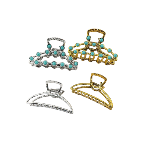 Artistic Retro Turquoise Classic Women's Back Head Hair Claw